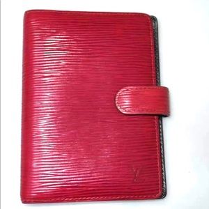 Authentic LV RED EPI PM AGENDA IMMACULATE CA0967